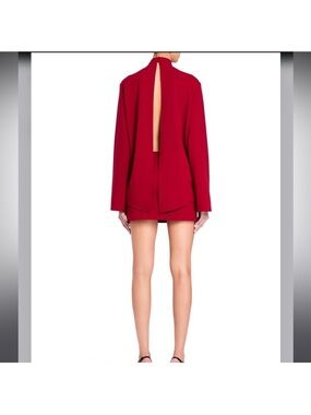 NWT SER.O.YA XS Mave Red Open-Back Blazer Mini Dress